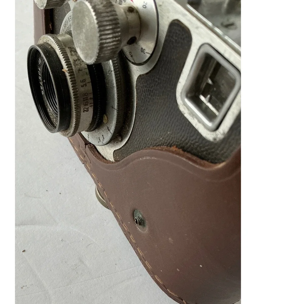 Universal Vintage Mercury II CX 35mm Camera Leather Case Brown Mid Century AS IS